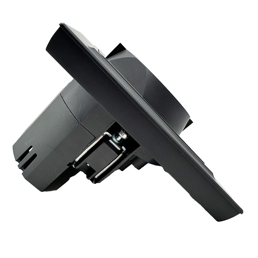 Розетка 1-я с/з с шторками с USB и TYPE C (5В, 2.1А) тёмн. серая Софт-тач